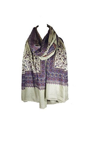 World of Shawls Eye-Catching Ladies Large Scarf Wrap Shawl Floral Paisley Print Design Pashmina. Extremely Soft and Warm. 12 Colours.