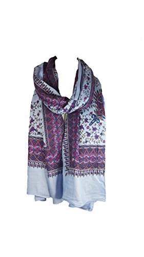 World of Shawls Eye-Catching Ladies Large Scarf Wrap Shawl Floral Paisley Print Design Pashmina. Extremely Soft and Warm. 12 Colours.
