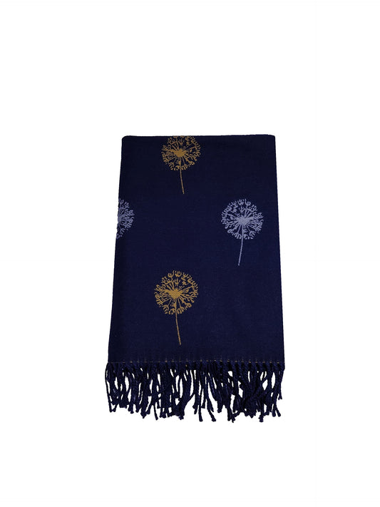 World of Shawls WINTER WARMER Reversible Thick Long DANDELION Print Fashion Scarf Blanket Wrap