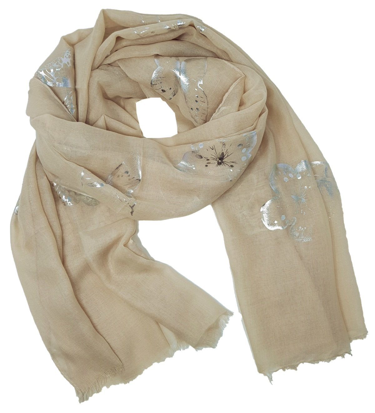 World of Shawls New Ladies Womens Glitter Foil Sparkle Print Scarf Scarves