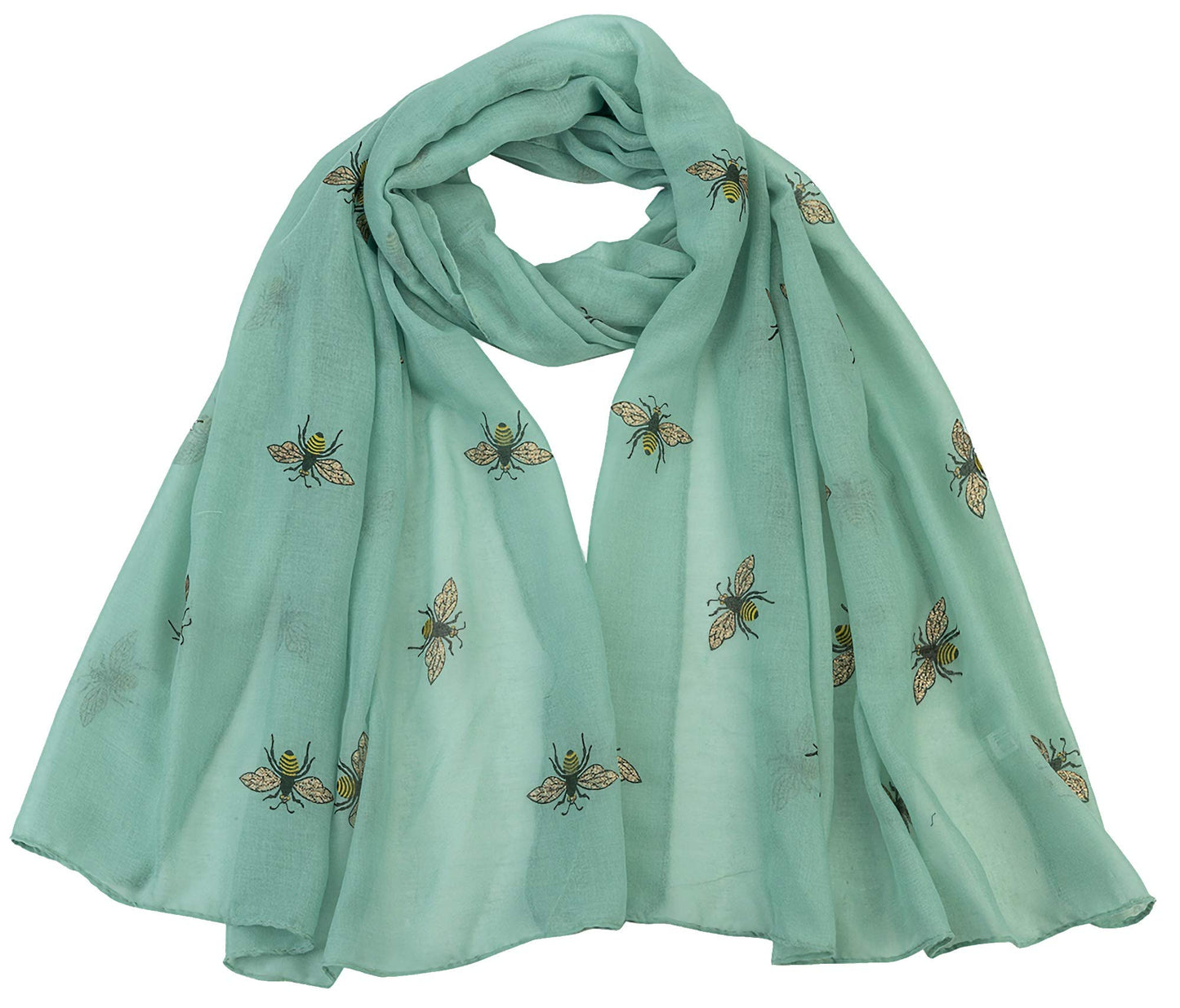 World of Shawls Ladies Girls Women's Glitter Bumble Bees Scarves Wraps Shawl Soft Scarf