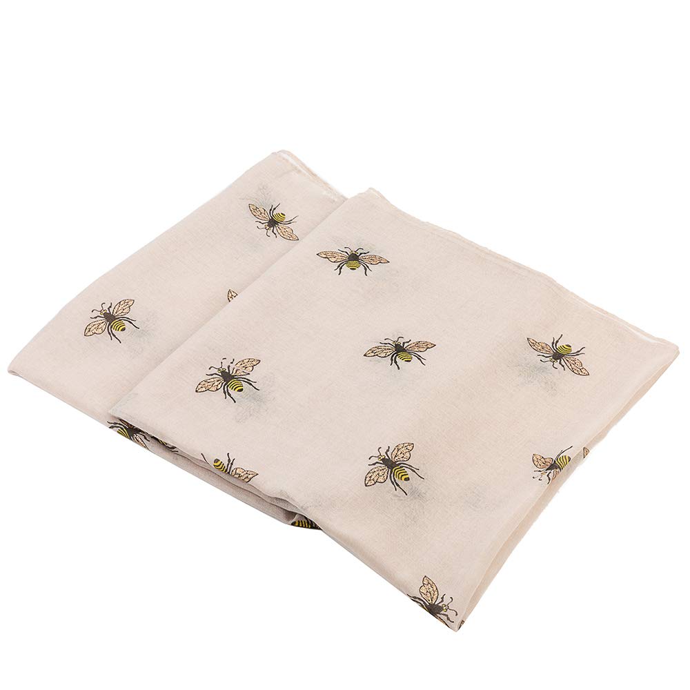 World of Shawls Ladies Girls Women's Glitter Bumble Bees Scarves Wraps Shawl Soft Scarf