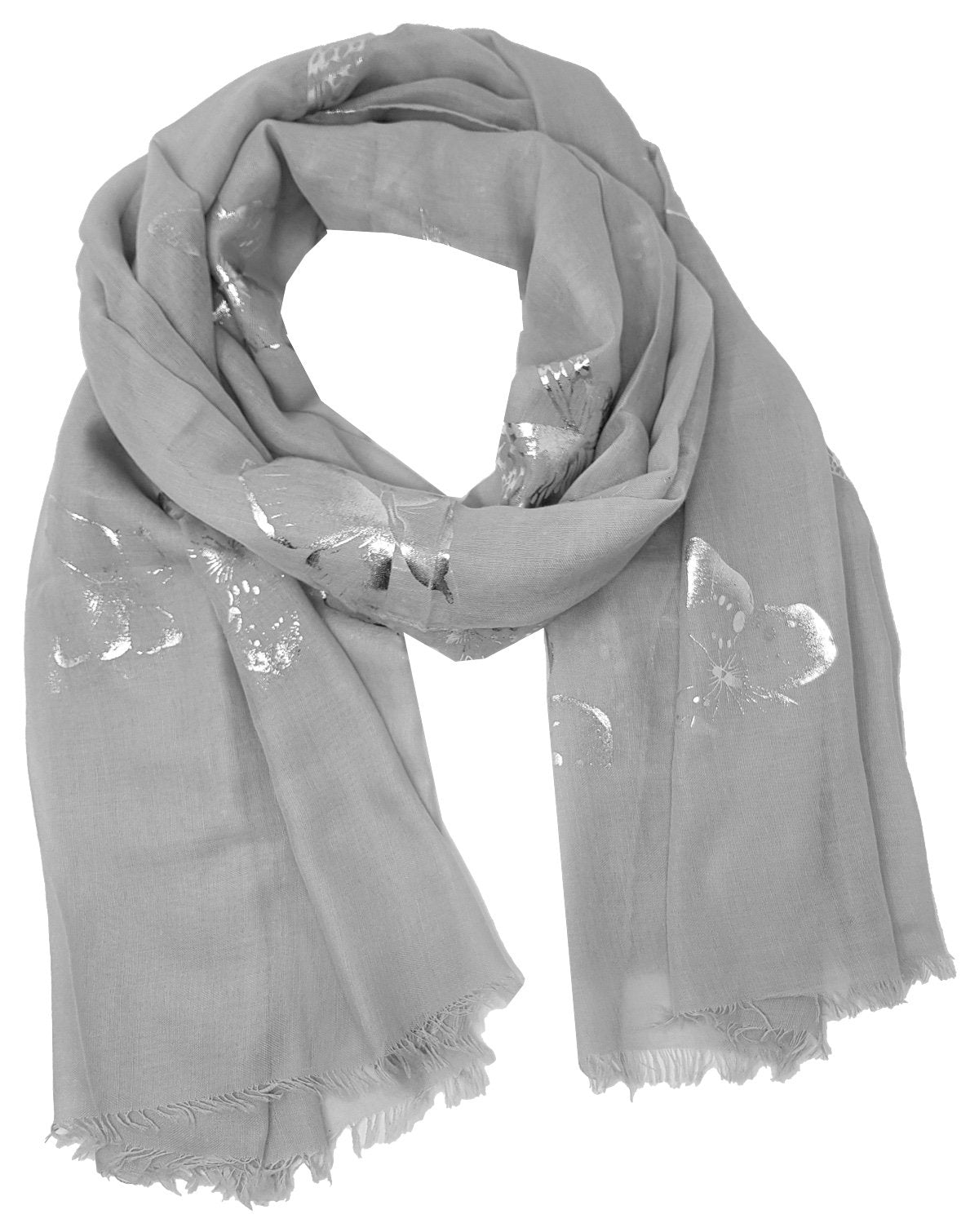 World of Shawls New Ladies Womens Glitter Foil Sparkle Print Scarf Scarves