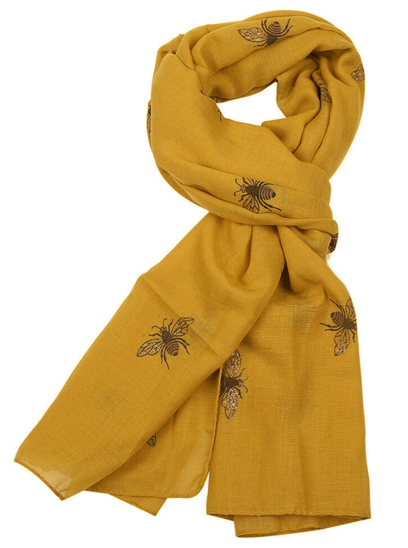 World of Shawls Ladies Girls Women's Glitter Bumble Bees Scarves Wraps Shawl Soft Scarf