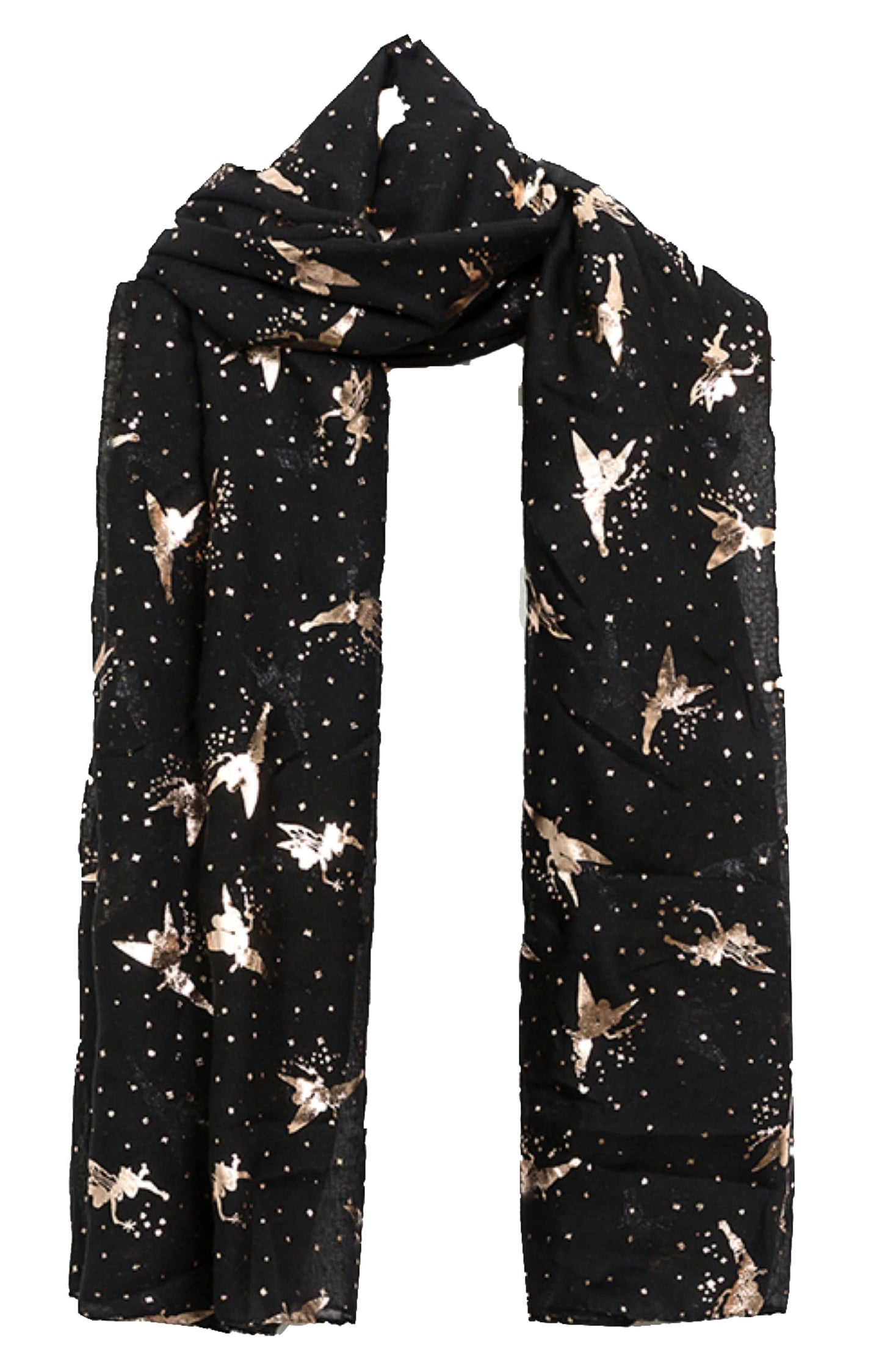 World of Shawls New Ladies Womens Glitter Foil Sparkle Print Scarf Scarves