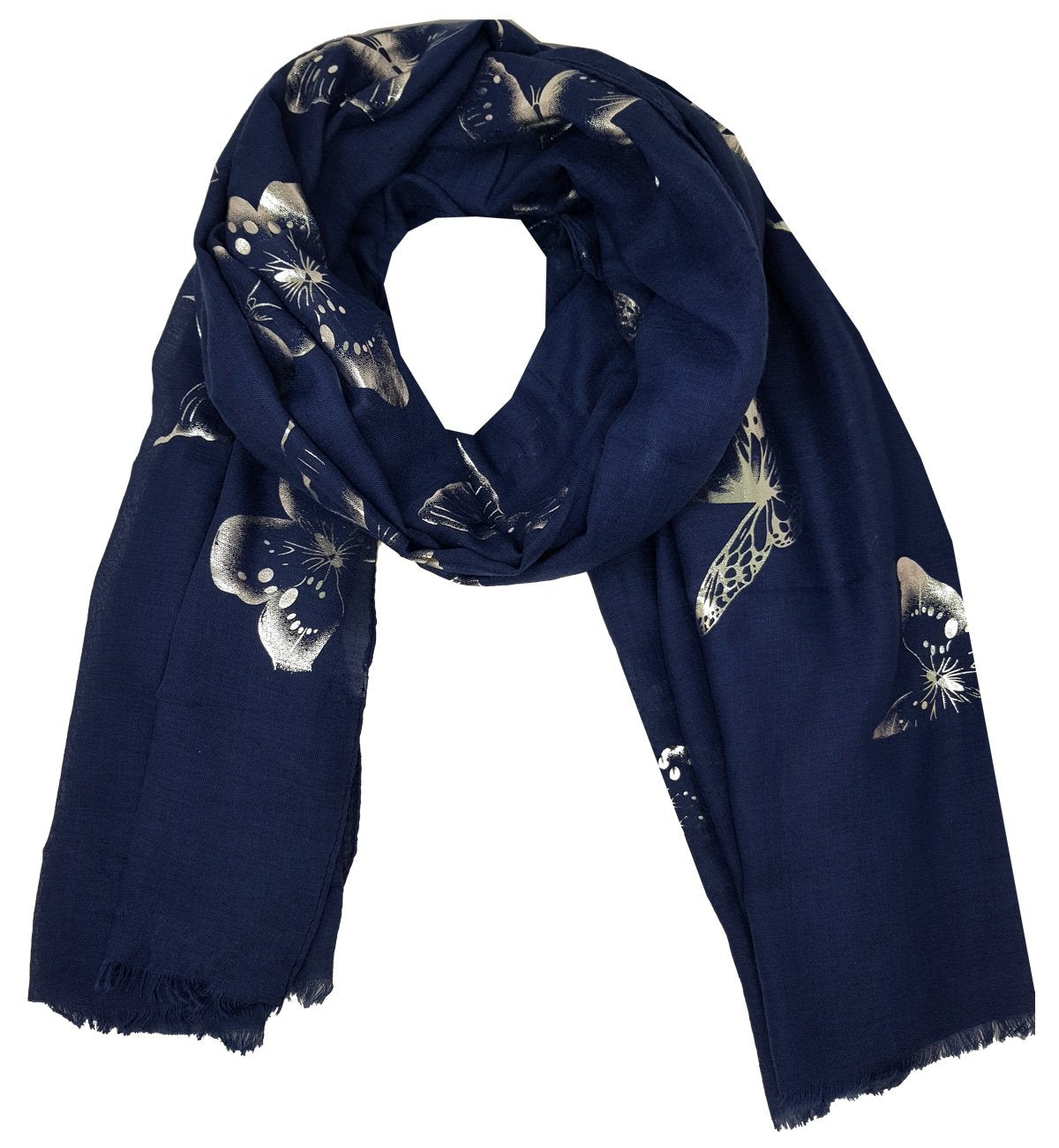 World of Shawls New Ladies Womens Glitter Foil Sparkle Print Scarf Scarves
