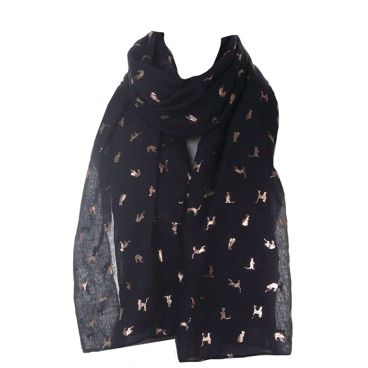 World of Shawls New Ladies Womens Glitter Foil Sparkle Print Scarf Scarves