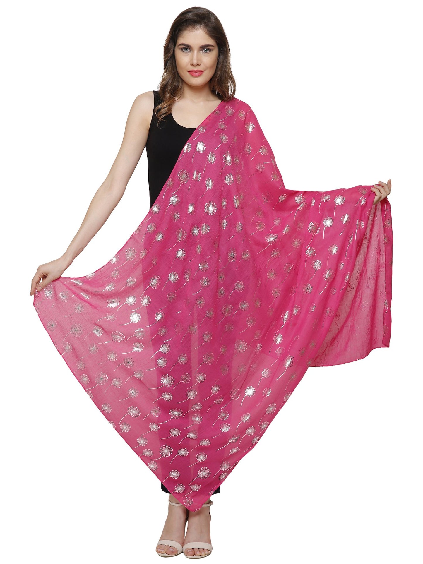 World of Shawls New Ladies Womens Glitter Foil Sparkle Print Scarf Scarves