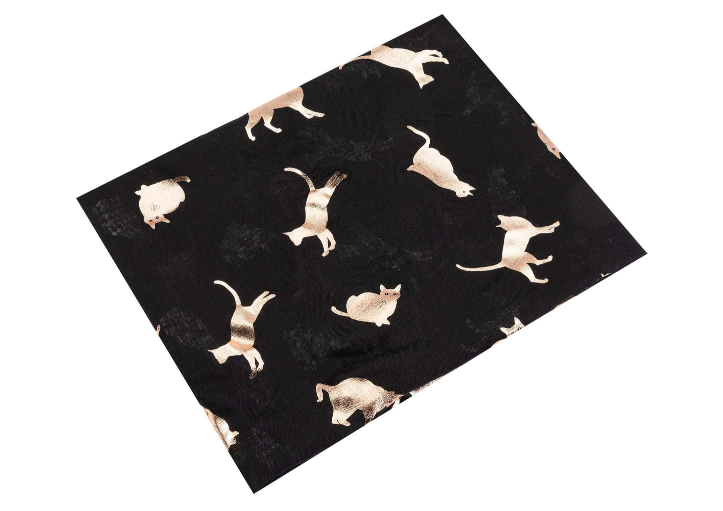 World of Shawls New Ladies Women's Rose Gold Cat Print Glitter Foil Sparkle Scarf Scarves