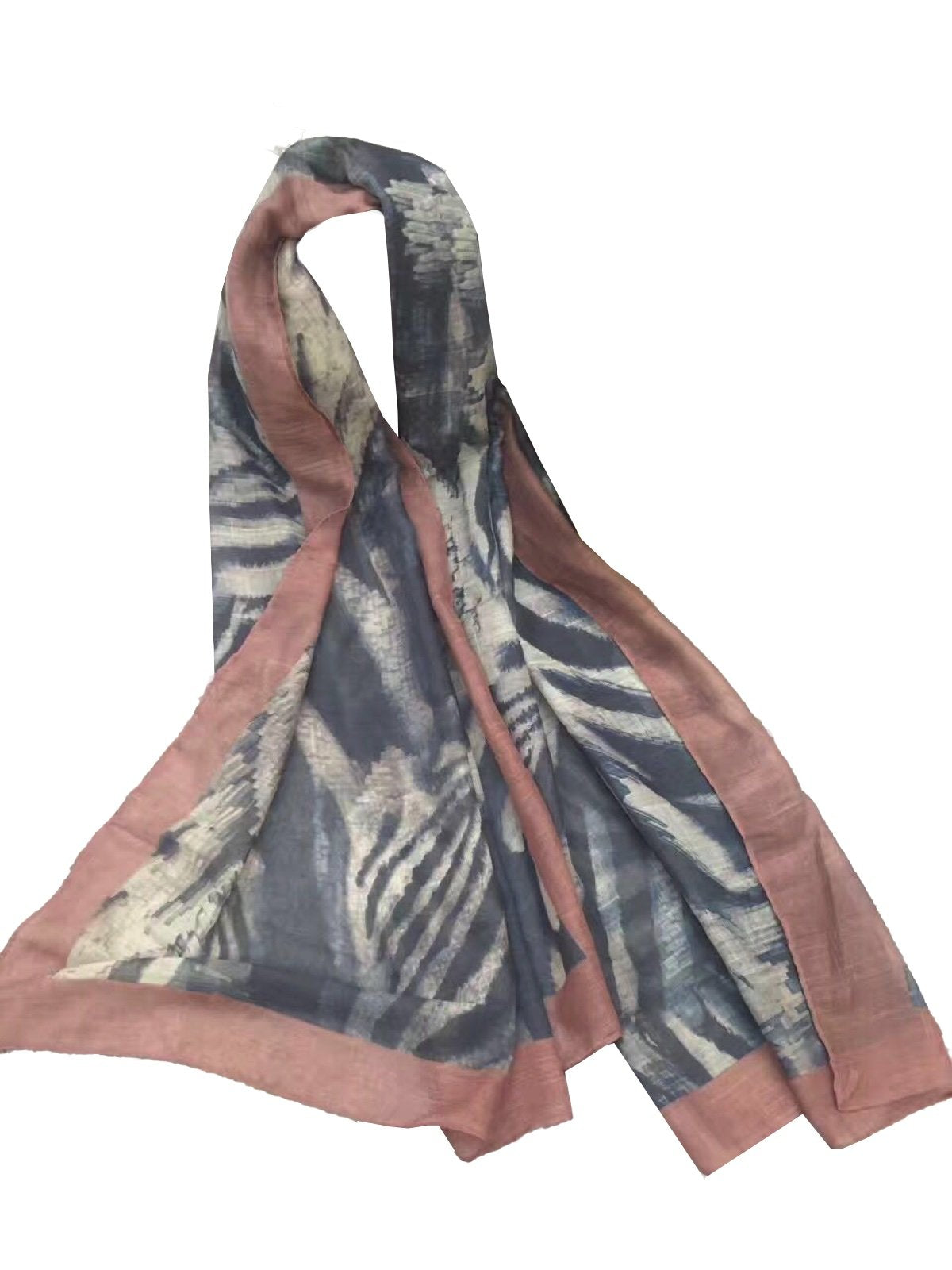 World of Shawls Tiger Print Scarf Wrap Sarong Shawl Scarves for Women Ladies - Navy Black Brown Grey Maroon Mustard Dusky Pink