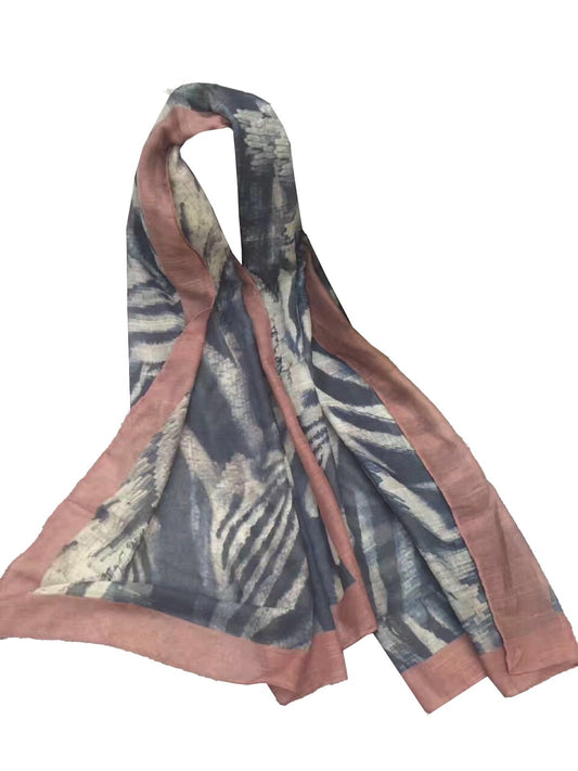 World of Shawls Tiger Print Scarf Wrap Sarong Shawl Scarves for Women Ladies - Navy Black Brown Grey Maroon Mustard Dusky Pink