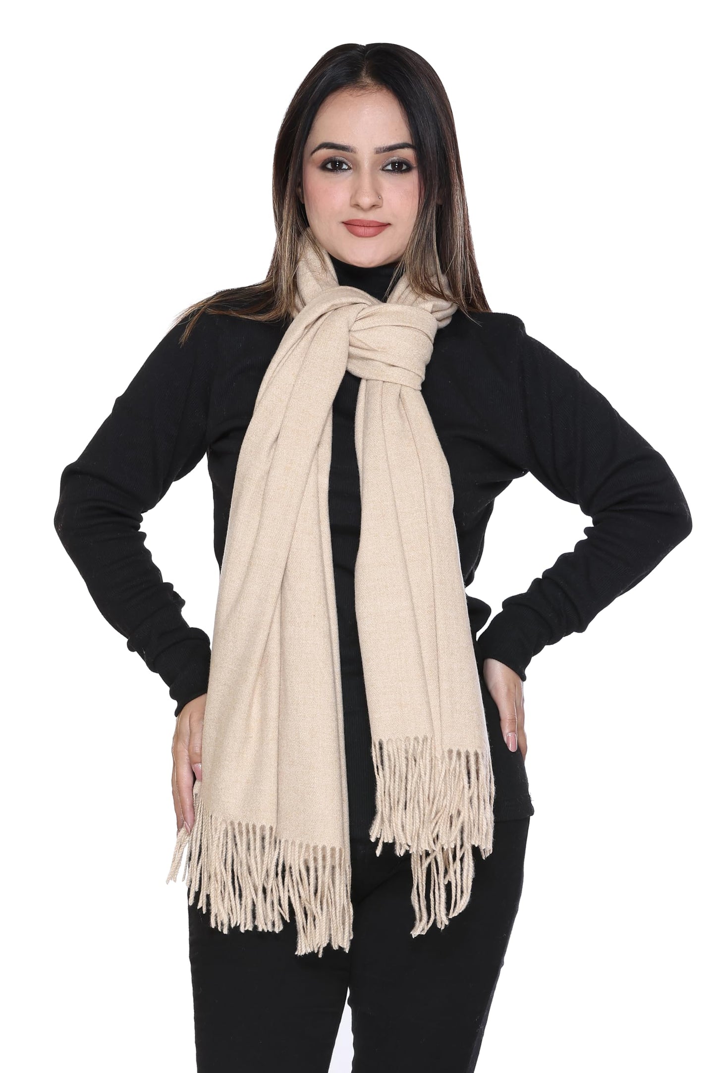 Women’s Cashmere Feel Scarf – Soft Pashmina Shawl & Wrap, Large, Lightweight & Warm, Elegant Winter Scarf for Travel, Weddings & Gifting