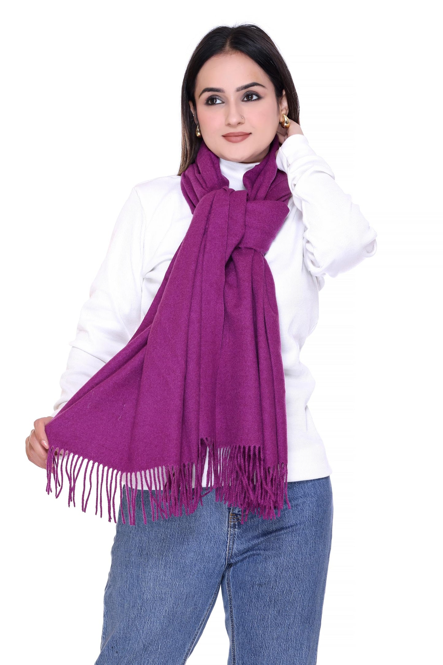 Women’s Cashmere Feel Scarf – Soft Pashmina Shawl & Wrap, Large, Lightweight & Warm, Elegant Winter Scarf for Travel, Weddings & Gifting