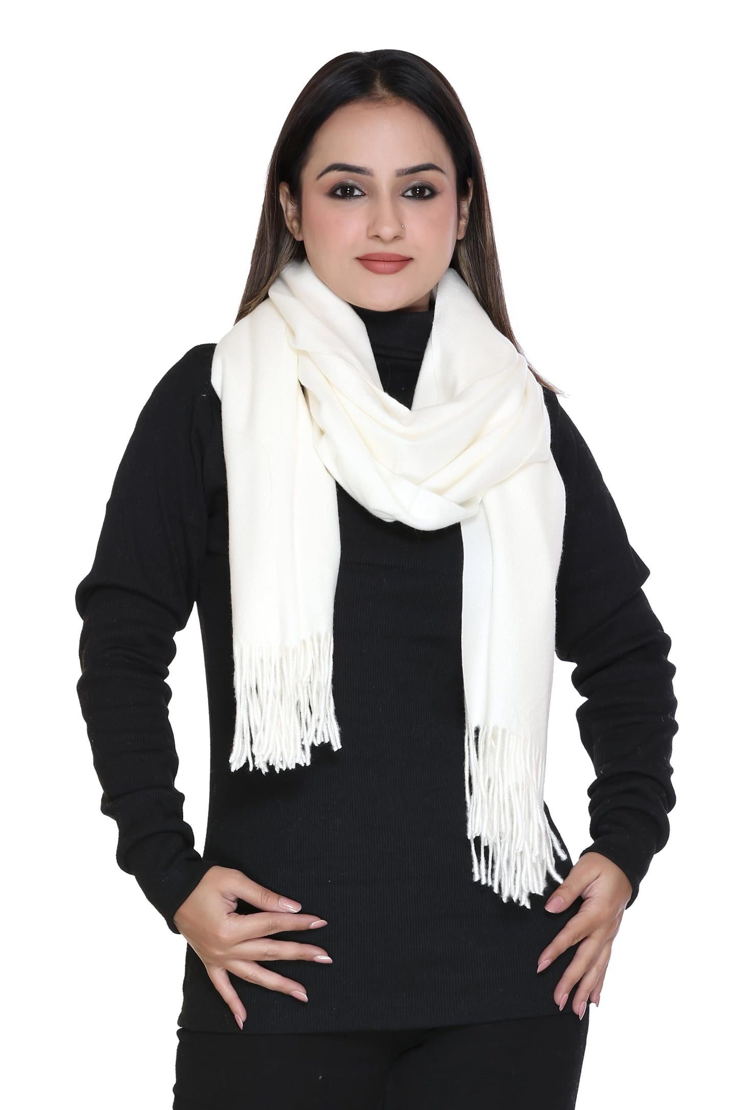 Women’s Cashmere Feel Scarf – Soft Pashmina Shawl & Wrap, Large, Lightweight & Warm, Elegant Winter Scarf for Travel, Weddings & Gifting