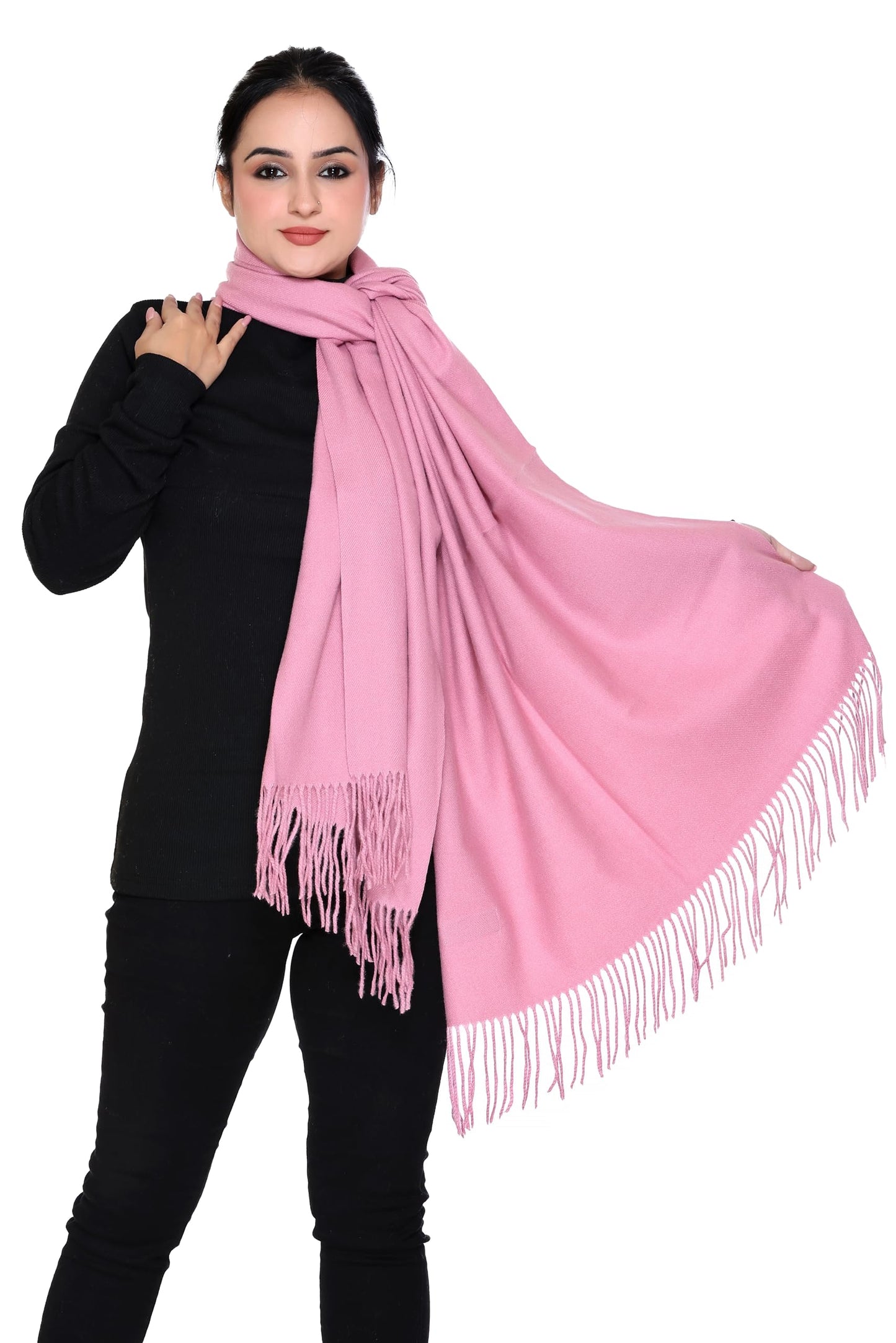 Women’s Cashmere Feel Scarf – Soft Pashmina Shawl & Wrap, Large, Lightweight & Warm, Elegant Winter Scarf for Travel, Weddings & Gifting