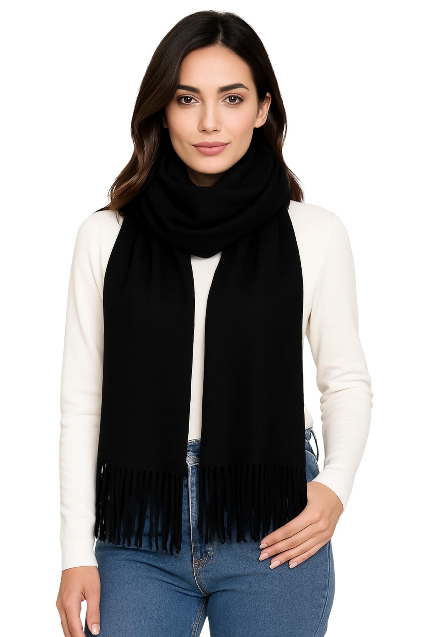 Women’s Cashmere Feel Scarf – Soft Pashmina Shawl & Wrap, Large, Lightweight & Warm, Elegant Winter Scarf for Travel, Weddings & Gifting