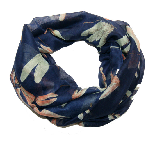 New Ladies Lucky DRAGONFLY Scarf scaves Hijab Wrap ~ 6 Gorgeous Colours (BLUE)