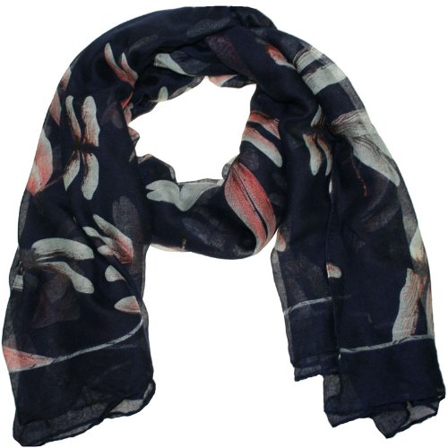 Dragon Fly Print Scarf also available in Yellow - Green - Navy