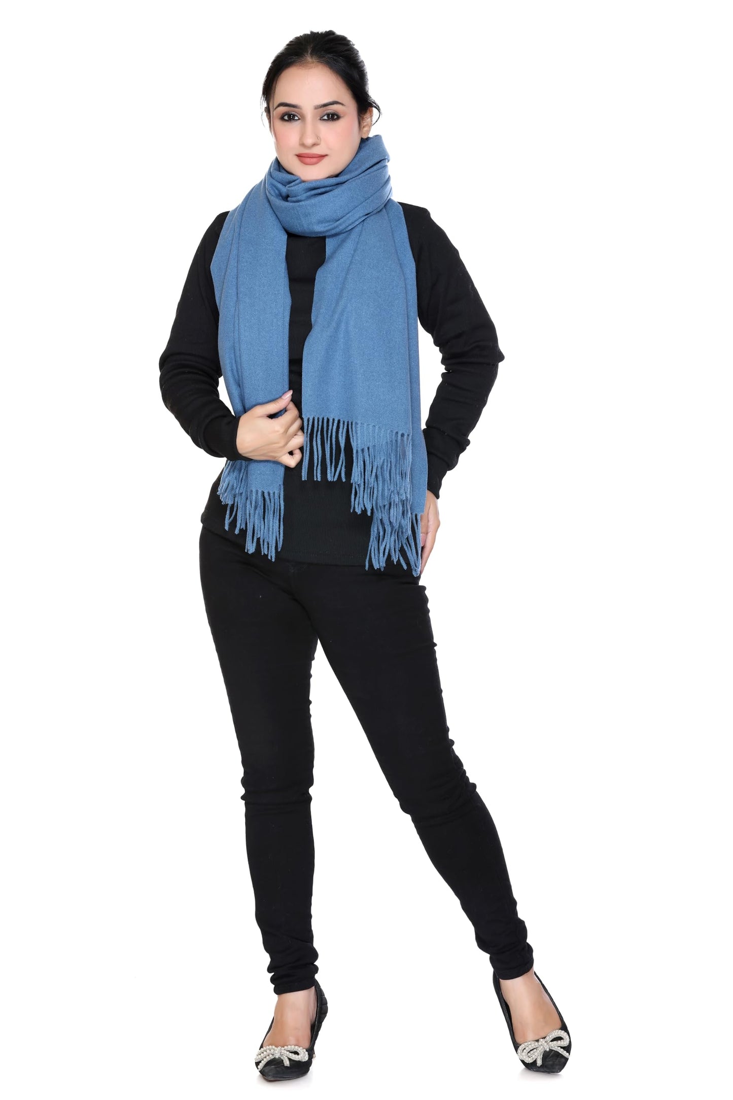 Women’s Cashmere Feel Scarf – Soft Pashmina Shawl & Wrap, Large, Lightweight & Warm, Elegant Winter Scarf for Travel, Weddings & Gifting