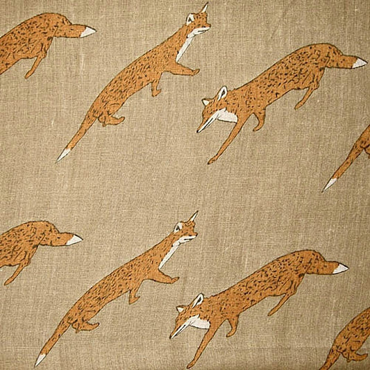 Women scarves fox print large lightweight scarf shawl wrap (Mocha)