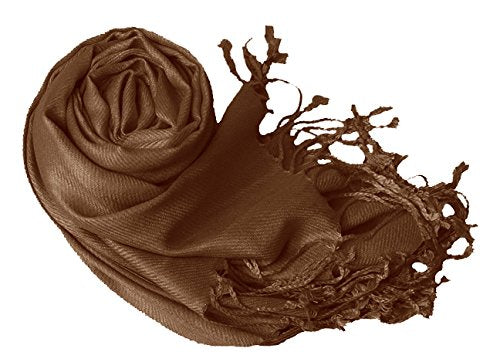 Solid Soft & Silky Eco-Friendly Pashmina Shawl - Wrap - Stole (Chocolate Brown)