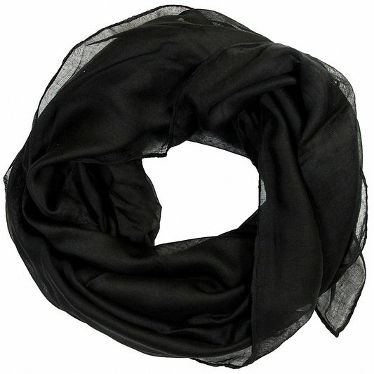 Women new style big plain scarves (Black)