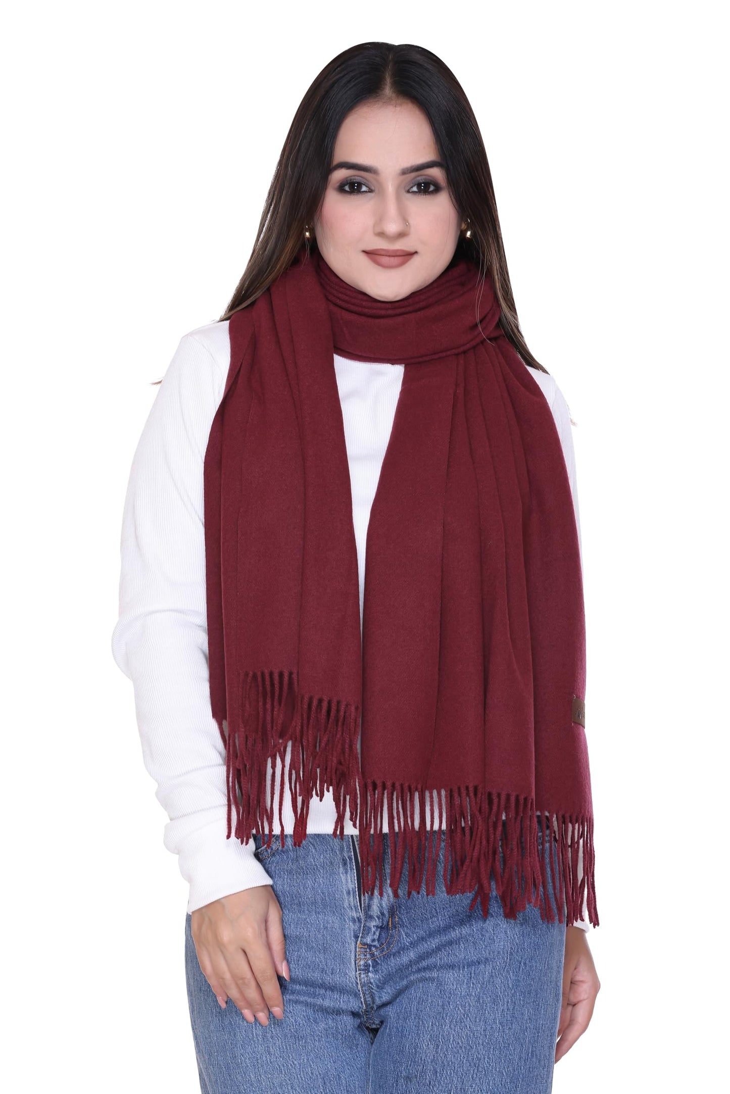 Women’s Cashmere Feel Scarf – Soft Pashmina Shawl & Wrap, Large, Lightweight & Warm, Elegant Winter Scarf for Travel, Weddings & Gifting