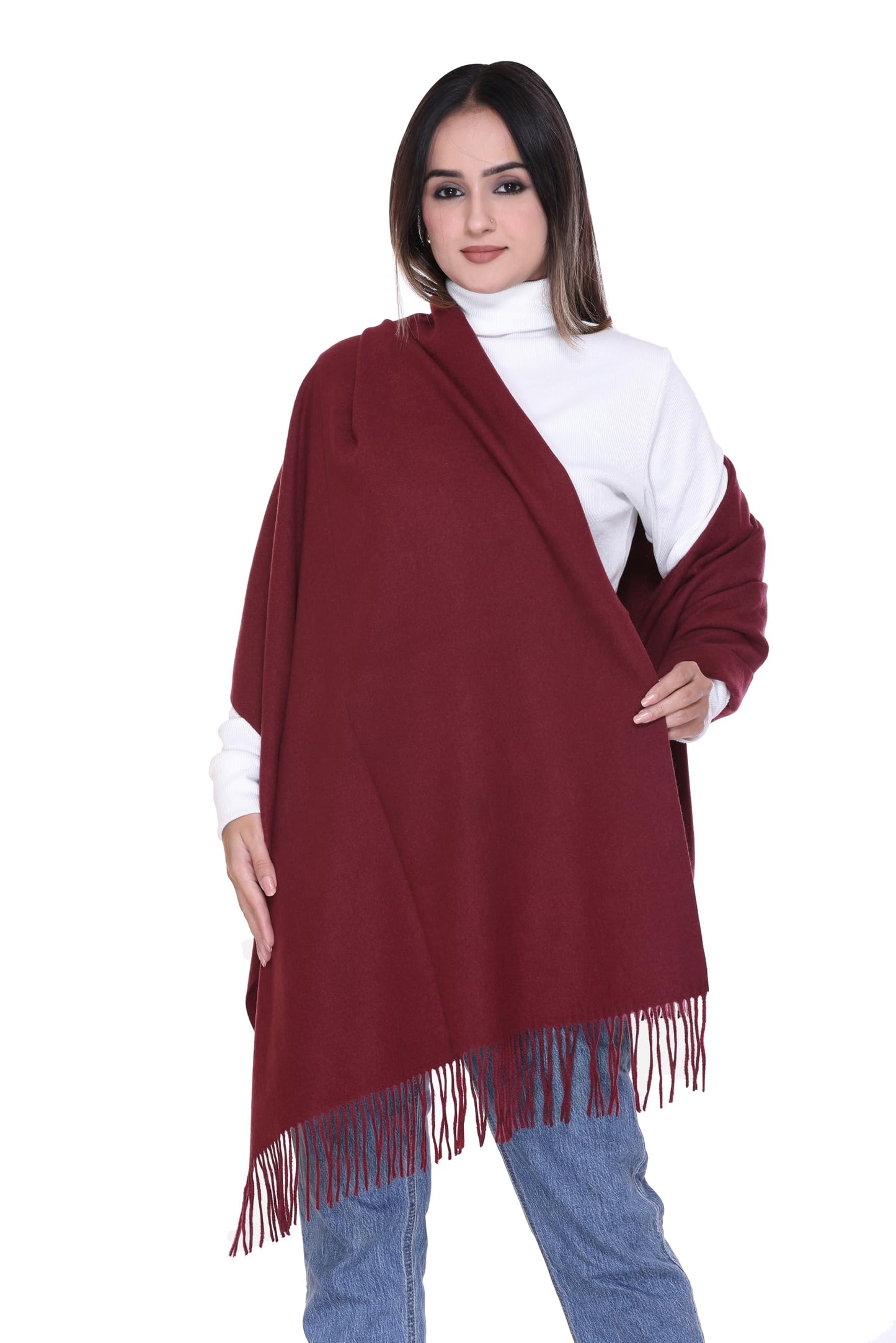 Women’s Cashmere Feel Scarf – Soft Pashmina Shawl & Wrap, Large, Lightweight & Warm, Elegant Winter Scarf for Travel, Weddings & Gifting