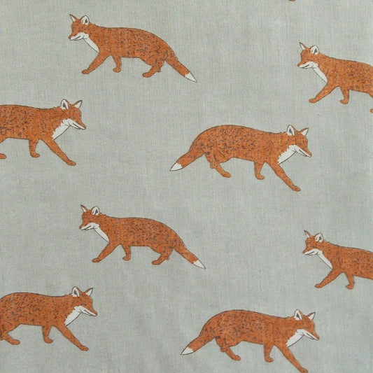 Grey Fox Print Scarf for Women – Large Lightweight Shawl Wrap